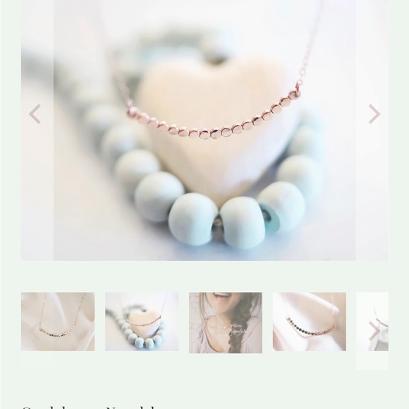 Mint and Birch Godess Rose Gold Necklace - Picture 6 of 6